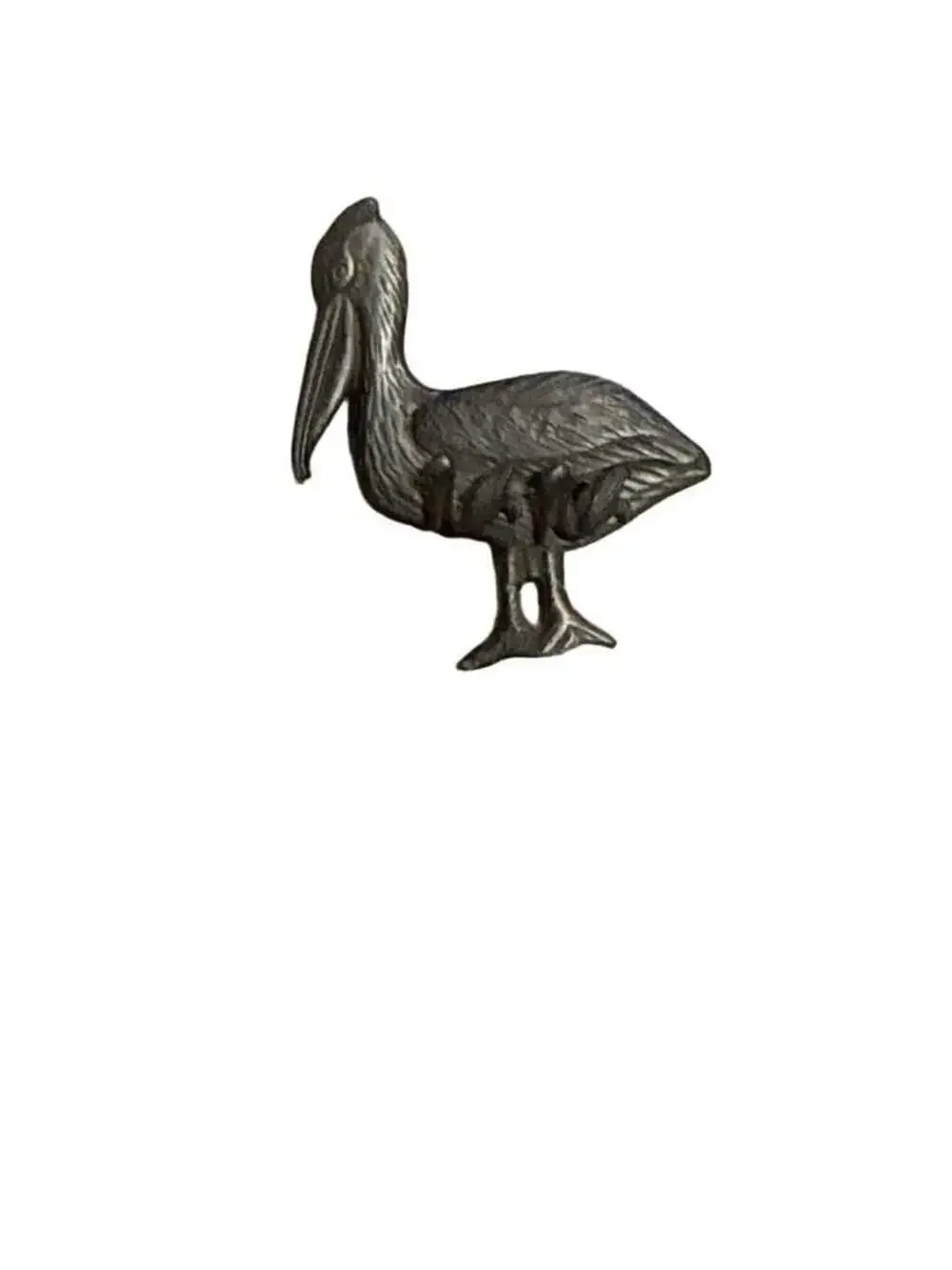 Vintage Pewter Pelican Bird Brooch Pin With Chicks earrings